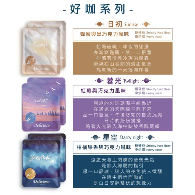 【德里斯 Delicioso】好咖濾掛咖啡12g/包 任選40包(12g大包裝 濃郁香醇 體驗手沖咖啡風味)