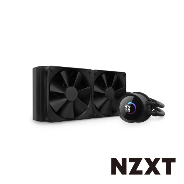 【NZXT 恩傑】Kraken 240 液晶水冷 240mm 一體式水冷散熱器-黑色(RL-KN240-B1 / 保固7年)