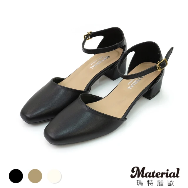 MATERIAL 瑪特麗歐 女鞋 跟鞋 MIT簡約質感繞踝跟鞋 T72212(跟鞋)