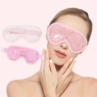 【安心入睡】高分子冷熱敷凝膠睡眠眼罩(緩解疲勞 美容冰袋 眼部冰敷 護眼 彈力鬆緊帶 上班族)