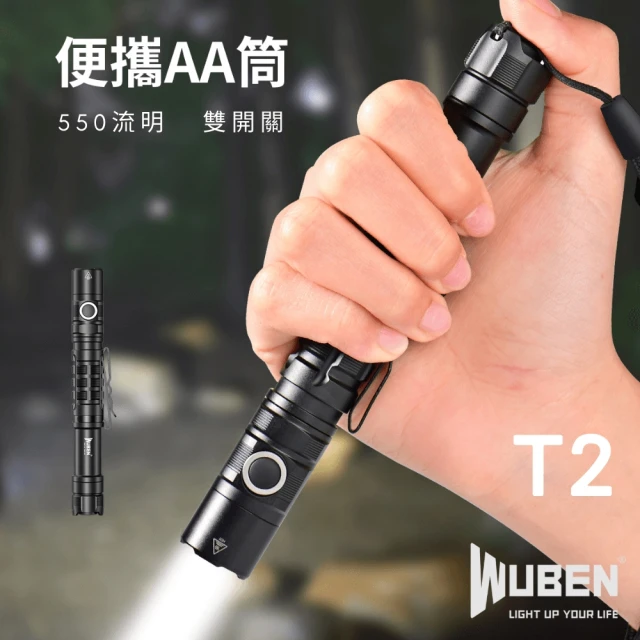 TX 特林 雙光源白束光LED手電筒2入組(T-U150-2