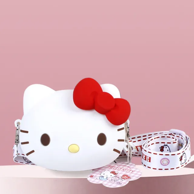 【SANRIO 三麗鷗】官方授權卡通矽膠零錢包 迷你斜挎包 Hello Kitty凱蒂貓小包(三麗鷗零錢包 美樂蒂 庫洛米)