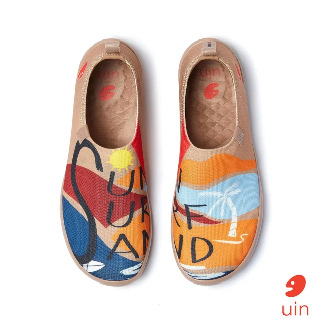 uin 西班牙原創設計 女鞋 加勒比海灘彩繪休閒鞋W1011468(彩繪)