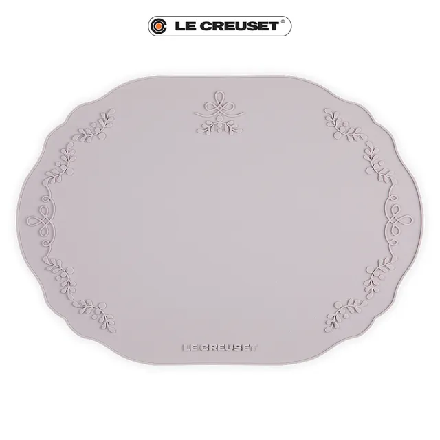 【Le Creuset】永恆花蕾系列耐熱矽膠餐墊(蛋白霜/柔粉紫 2色可選)