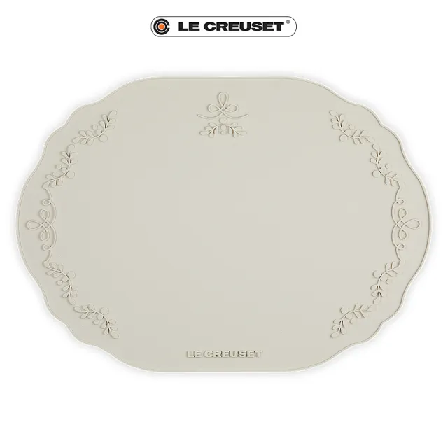 【Le Creuset】永恆花蕾系列耐熱矽膠餐墊(蛋白霜/柔粉紫 2色可選)