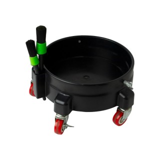 【OLIMA】洗車水桶滾輪+底盤組 20L 黑色(5顆式耐重滾輪 底座 滑輪 洗車水桶 自助洗)