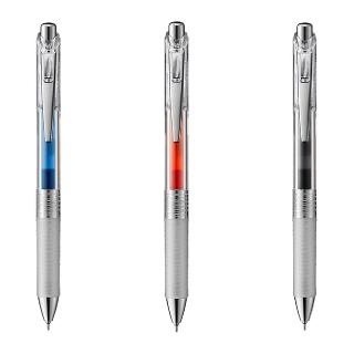 【Pentel 飛龍】鋼珠筆按鍵式-透明桿 0.5mm BLN75TL(ENERGEL-X 筆記 手帳 學生 辦公)