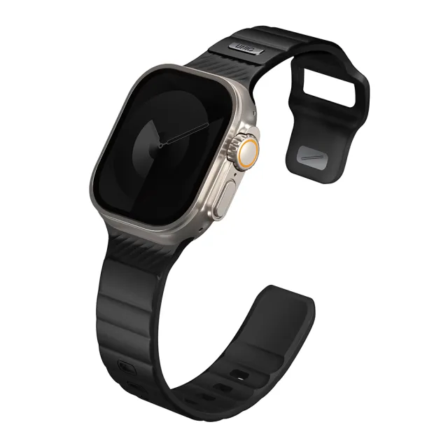 【UNIQ】Apple Watch 49/45/44/42mm Stride 防水FKM橡膠不鏽鋼高質感錶帶
