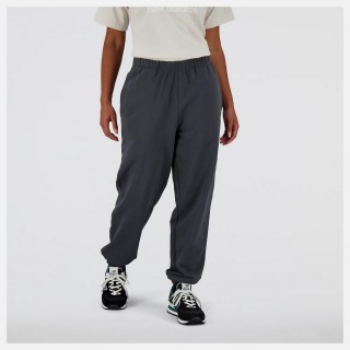 【NEW BALANCE】 NB 長褲 運動褲 中腰 休閒 寬鬆 女 黑色 亞規(AWP31503ACK-F)