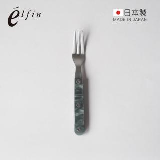 【日本高桑金屬】日製大理石紋不鏽鋼甜點叉-2入-多色可選(蛋糕叉/水果叉/西點叉)