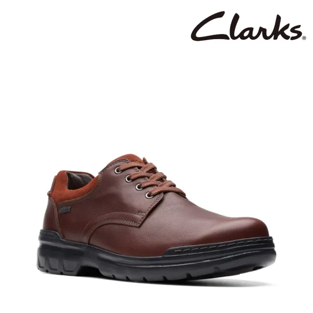 【Clarks】男鞋 Rockie Walk GTX  防水寬楦輕量圓頭休閒鞋(CLM73465C)