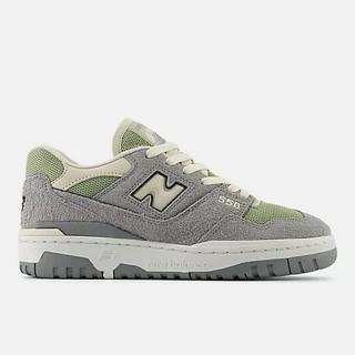 【NEW BALANCE】NB 550 復古休閒鞋 復古鞋 休閒 運動鞋 情侶鞋 女 灰綠色(BBW550AR-B)