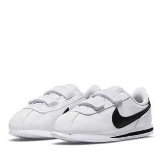 【NIKE 耐吉】運動鞋 中童 童鞋 阿甘鞋 魔鬼氈 CORTEZ BASIC SL PSV 白黑 904767-102