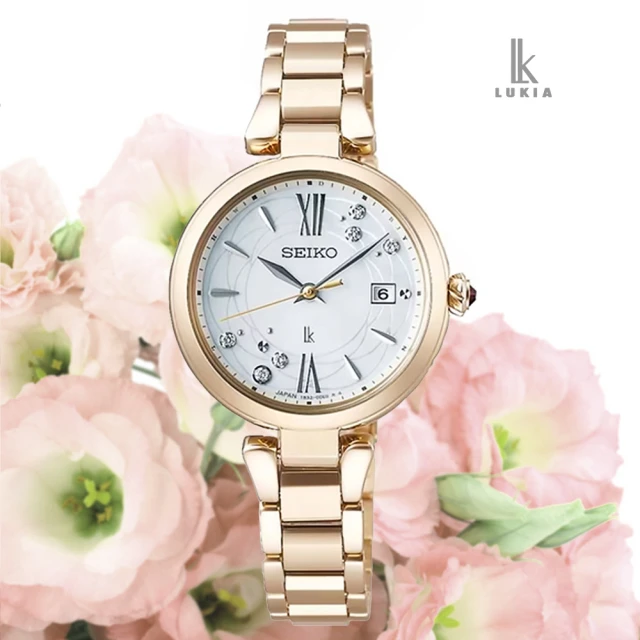 SEIKO 精工 LUKIA日本花店聯名 太陽能電波洋桔梗花淑女錶_SK028(SSQW084J/1B32-0BK0G)