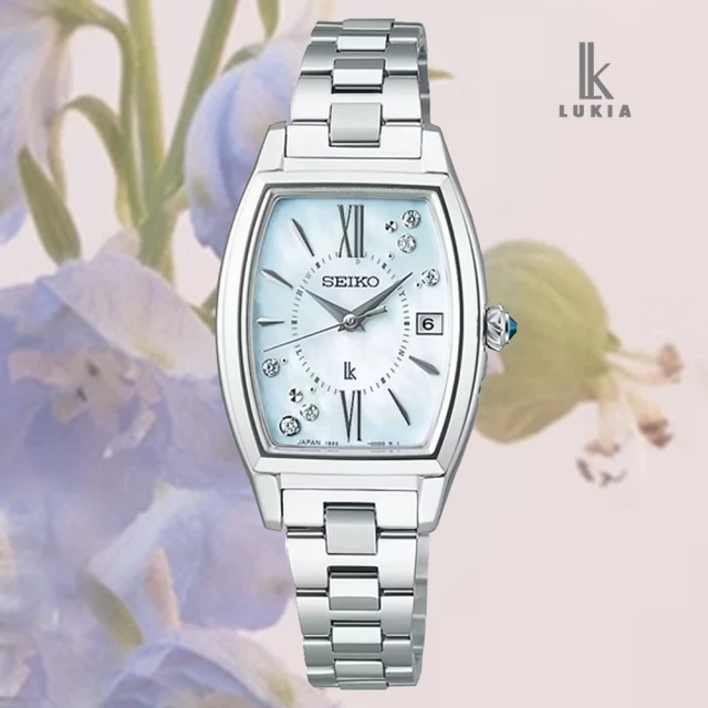 SEIKO 精工 LUKIA日本花店聯名 酒桶形太陽能電波風信子淑女錶_SK028(SSVW231J/1B32-0BJ0B)