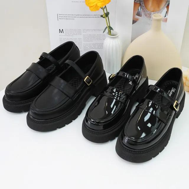 【MATERIAL 瑪特麗歐】女鞋 樂福鞋 MIT加大尺碼簡約厚底瑪莉珍鞋 TG53100(樂福鞋)