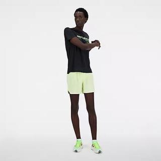 【NEW BALANCE】 NB 短袖上衣 圓領上衣 運動上衣 休閒上衣 男 黑色(MT41255BM-F)
