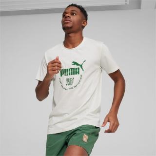 【PUMA】短袖上衣 男款 運動 歐規 FIRST MILE 白 52500605