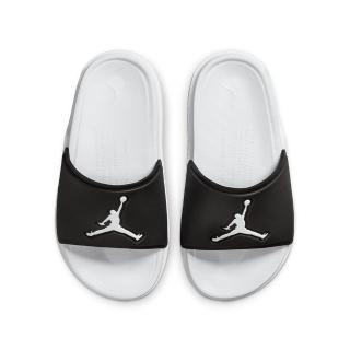 【NIKE 耐吉】拖鞋 女鞋 大童 運動 喬丹 JORDAN JUMPMAN SLIDE GS 白黑 FQ1597-010