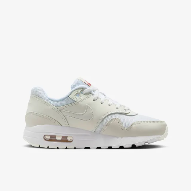 【NIKE 耐吉】慢跑鞋 女鞋 大童 運動鞋 氣墊 緩震 AIR MAX 1 SE GS 米白 FN4782-100