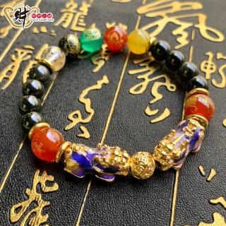 【財神小舖】轉運五姓財神雙搶貔貅手鍊/變色款(已開光/高雄進寶財神廟/招財/開運手鍊)