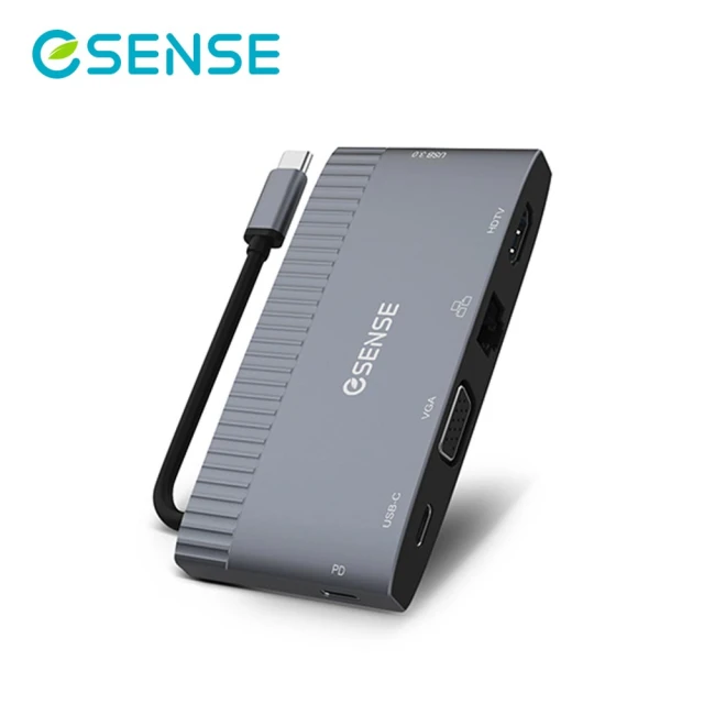 ESENSE 逸盛 H711 Type-C TO VGA ∕ HDMI ∕ LAN 轉接器