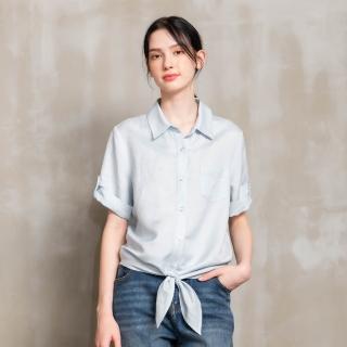 【perng yuh 芃諭名品】*自由愜感 造型綁帶 亞麻 襯衫(2024 SS Collection｜3A春夏 優惠系列)