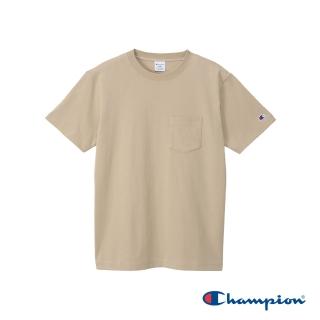 【Champion】官方直營-純棉口袋短袖TEE-男(米色)