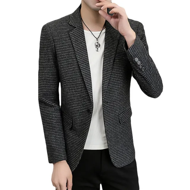 【BRIGA LVE2182】BRIGA LVE2182設計師款韓版修身式休閒時尚格子西服男士西裝外套(LVE2182)
