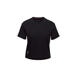 【Mammut 長毛象】Massone T-Shirt Cropped Women Patch 有機棉短版短袖T恤 黑色 女款 #1017-05180