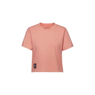 【Mammut 長毛象】Massone T-Shirt Cropped Women Patch 有機棉短版短袖T恤 石英粉 女款 #1017-05180