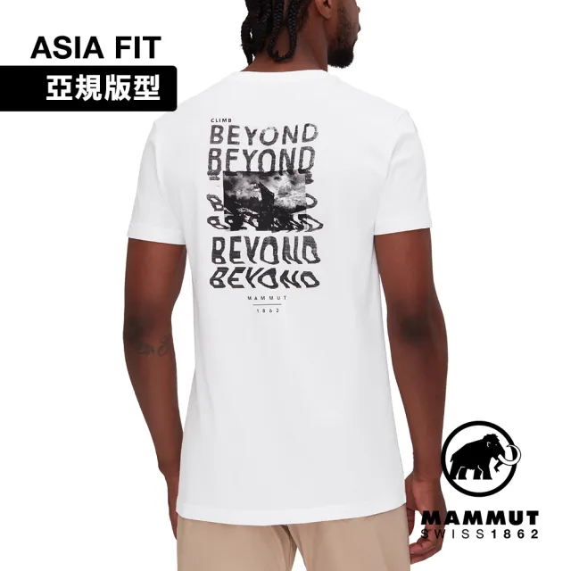 【Mammut 長毛象】Massone T-Shirt AF Men Dreaming 有機棉機能短袖T恤 男款 白色 #1017-06110