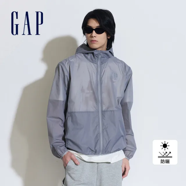 【GAP】男女裝 Logo防曬印花連帽外套-多色可選(884874&890010)