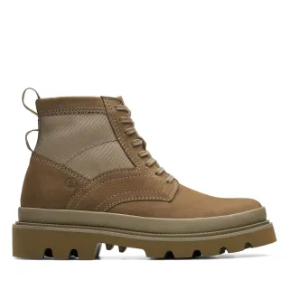 【Clarks】男靴 Badell Hi 鋸齒狀厚底圓頭設計工裝靴 軍靴 工程靴(CLM73424B)