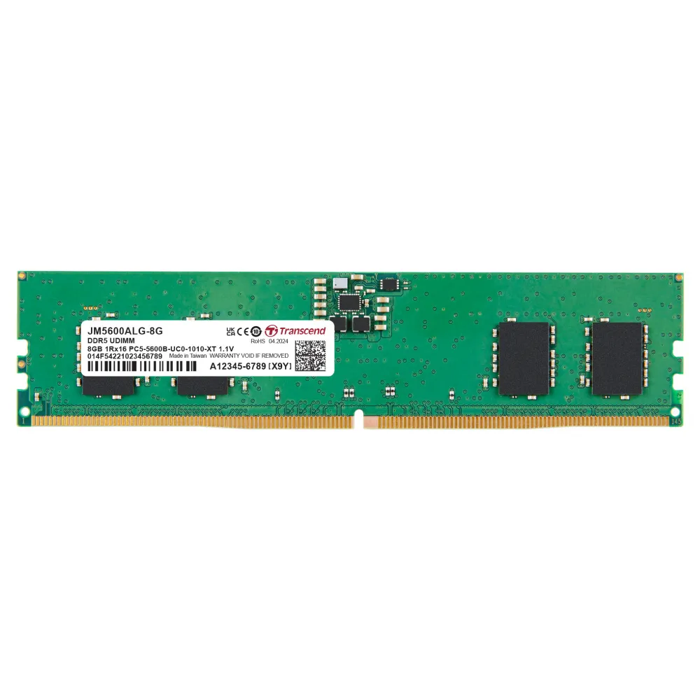 【Transcend 創見】JetRam DDR5 5600 8GB 桌上型記憶體(JM5600ALG-8G)