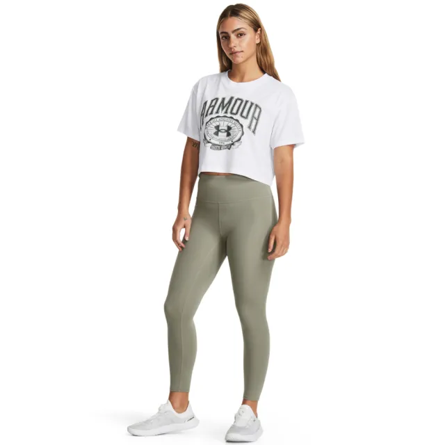 【UNDER ARMOUR】UA 女 Motion 緊身九分褲 運動褲_1369488-504(綠色)