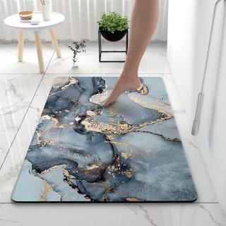 【德利生活】大理石北歐輕奢矽藻泥地墊40x60cm(矽藻土地墊 防滑地墊 吸水地墊 環保地墊 腳墊 腳踏墊)
