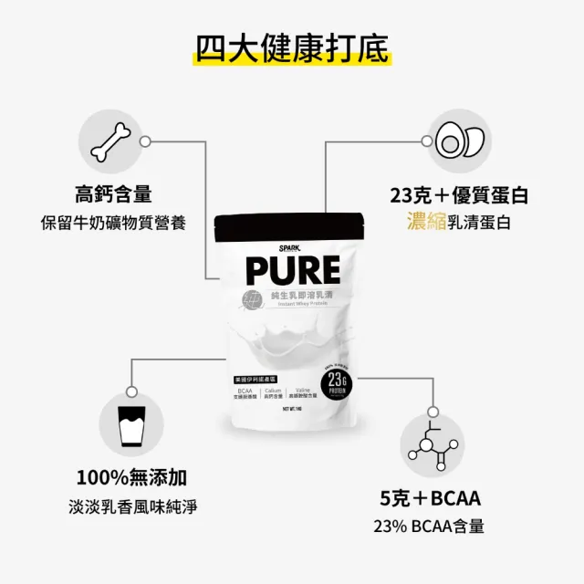 【Spark Protein】Pure 純生乳濃縮乳清 500g/袋(無調味)