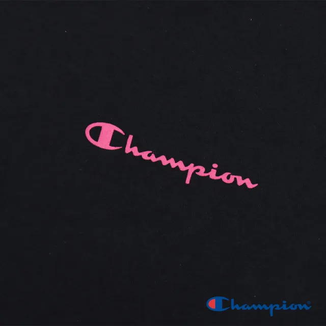 【Champion】官方直營-純棉LOGO印花寬版短袖TEE-女(黑色)