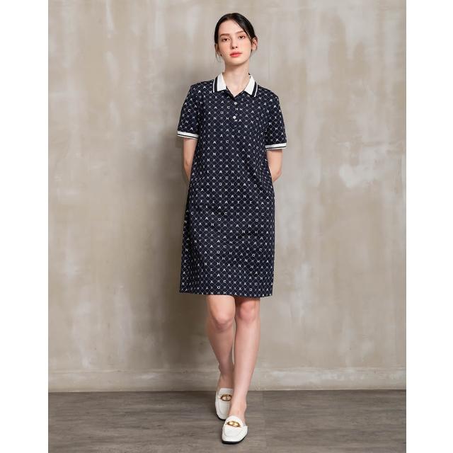 【perng yuh 芃諭名品】*時尚休閒 印花 翻領 直筒洋裝(2024 SS Collection｜3A春夏_優惠系列)