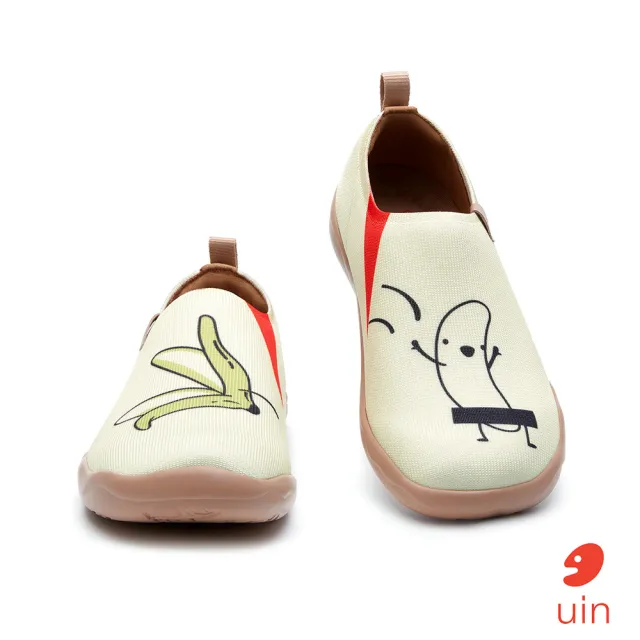 【uin】西班牙原創設計 男鞋 魅惑香蕉人彩繪休閒鞋M1010863(彩繪)