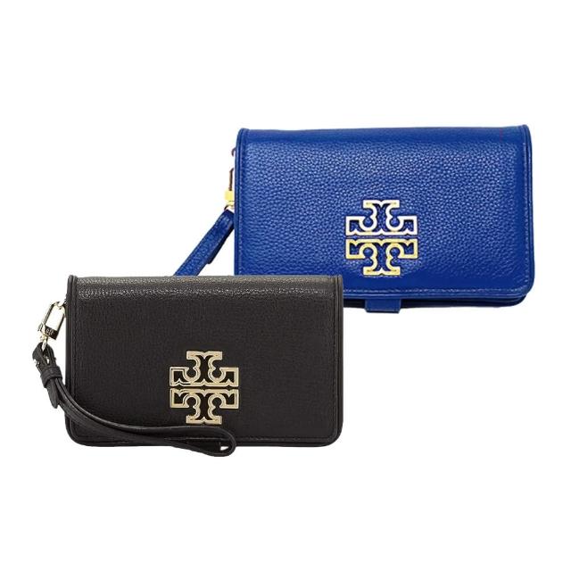 【TORY BURCH】雙T-LOGO皮革手拿包