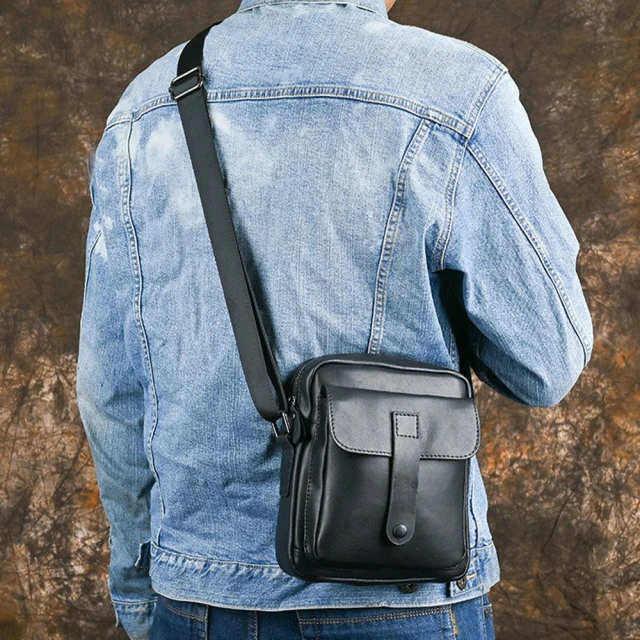 LEEHER 男生包包/手提包/斜背包/皮革旅行袋/黑色包包