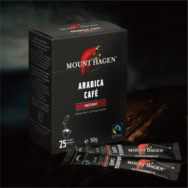【Mount Hagen】德國進口 公平貿易即溶咖啡粉(2g x 25)