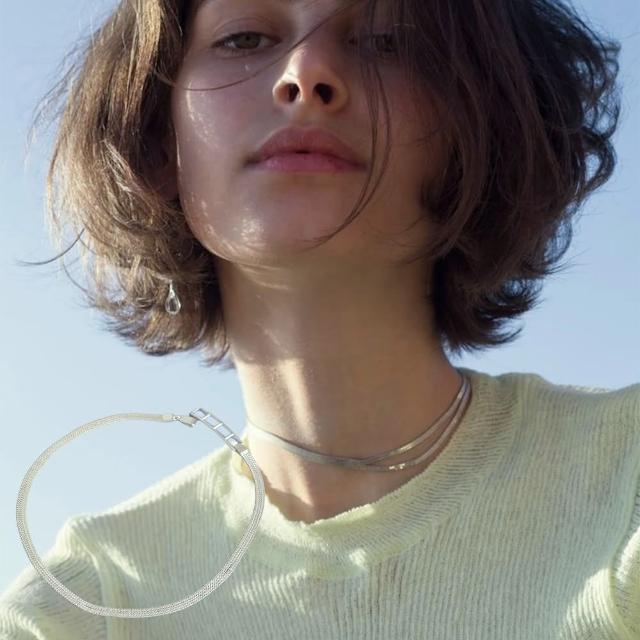 【LEEHER】扁蛇骨鍊/小眾設計/頸鏈/choker/純銀項鍊/18k金項鍊/蛇骨項鍊/個性項鍊/韓國項鍊/粗項鍊