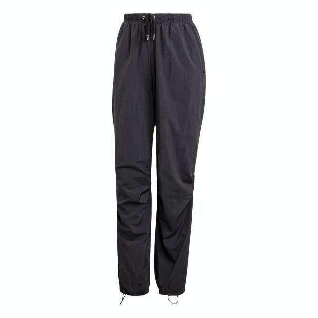 【adidas 愛迪達】Nylon Ps Pant 女 長褲 運動 休閒 三葉草 尼龍 寬鬆 極簡 彈性褲腳 黑(IT6725)