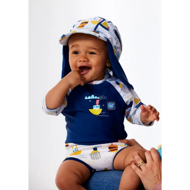 【Splash About 潑寶】嬰兒 尿布褲 連身 防曬 抗UV-海洋探險家(嬰兒泳褲)