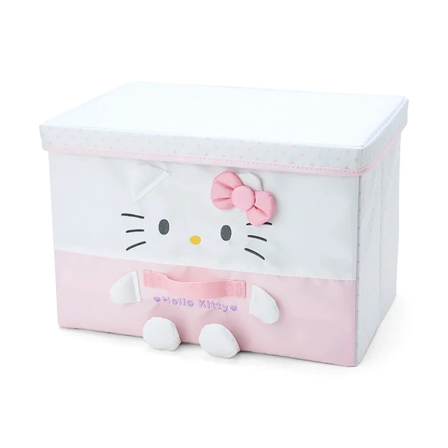 SANRIO 三麗鷗 角色造型可折疊收納箱 L 附蓋子 Hello Kitty 凱蒂貓