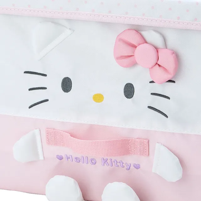 【SANRIO 三麗鷗】角色造型可折疊收納箱 L 附蓋子 Hello Kitty 凱蒂貓