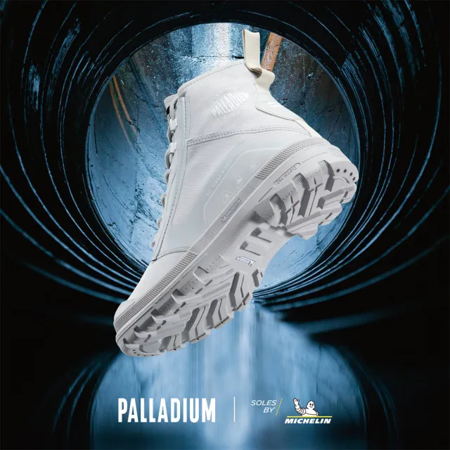 【Palladium】PAMPA X TECH WP+米其林科技聯名橘標防水靴-中性-冰湖灰(77040-069)